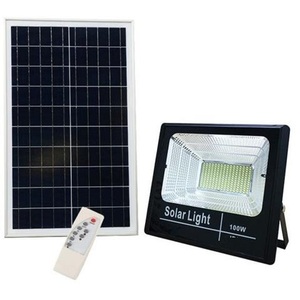 Lámpara Solar LED de 100W, Proyector IP67 Regulable con Panel Solar y Control Remoto - Product Image 1