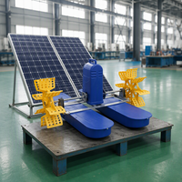 Aérateur solaire pour bassins piscicoles Water Saver, moteur à roue à aubes flottante pour une aquaculture de crevettes à haute productivité