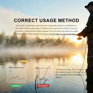 FF717 Echolot - Buscador de Peces Portátil con Cable para Playa, Detector de Pesca para Exteriores, <span class=keywords><strong>Sonar</strong></span> de Pesca al por Mayor - Product Image 4