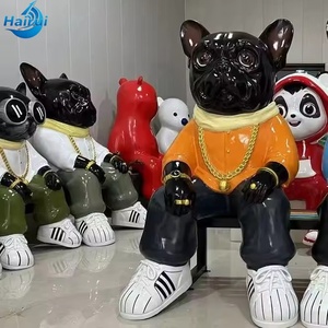 Vente flash : Statues en résine grandeur nature, sculpture de <span class=keywords><strong>chien</strong></span> de dessin animé en résine, décoration de la maison, décoration de Noël en extérieur, décoration de magasin - Product Image 4