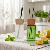 Bouteille diffuseur de parfum en verre vide de luxe personnalisée de 120 ml avec bâtonnets et bouchon pour huiles essentielles – Vente en gros
