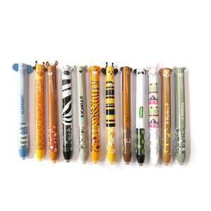Nieuwe Groothandel Briefpapier Kleurrijke Pennen 0.5Mm 2 Kleuren Kawaii Dier Uitwisbare Gel Inkt Pen Voor Scholieren - Product Image 5