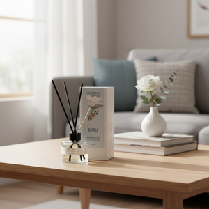 [LIFEZONE] Glass Indoor <b>Diffuser</b> Home Fragrance Long Lasting Blue Bay & White Musk 130ml for Bedroom and Living <b>Room</b> Decoration - Product Image 3