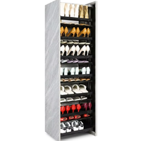 UZIA-12Z-4.5 Range-chaussures coulissant en acier allié, organisateur de tiroir, gain de place pour entrée, chambre, maison