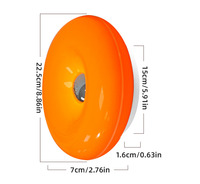 Luz nocturna minimalista en forma de donut, luz decorativa de pared con temática color crema, luz ambiental para dormitorio, lámpara decorativa