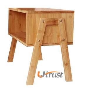 Vendita diretta in fabbrica comodini in bambù impilabili naturali con superficie laccata trasparente non tossica - Product Image 4