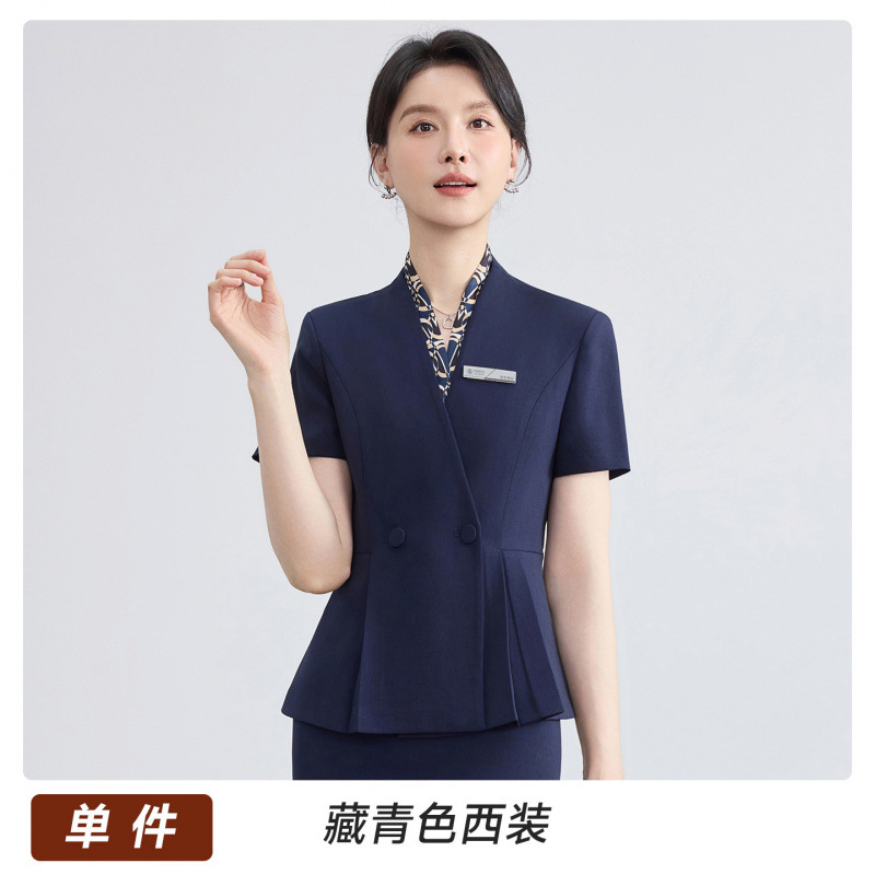 Navy blue single-piece suit