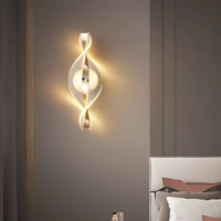 Lámpara de Pared LED Acrílica Moderna de Lujo Ligero para Dormitorio, Sala de Estar, Fondo de TV, Pasillo y Estudio