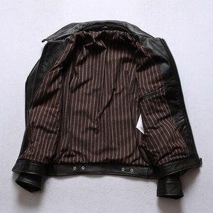 <span class=keywords><strong>Manteau</strong></span> de revers de moteur de loisirs quotidiens de bonne qualité OEM <span class=keywords><strong>bon</strong></span> marché vestes en cuir de vachette véritable décontractées pour hommes vêtements - Product Image 2
