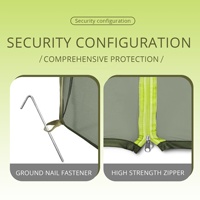 Extérieur Anti-Moustique Net Soleil Parapluie Tente Respirant Essentiel pour Camping Randonnée Pêche