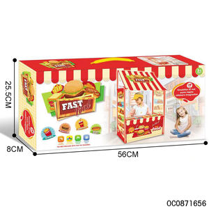 Mainan Role <span class=keywords><strong>play</strong></span> desain toko makanan cepat, tenda bermain untuk anak dalam ruangan - Product Image 6