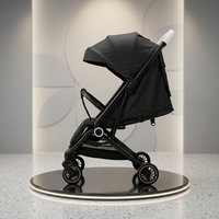 Poussette de voyage légère en coton à un clic avec système de poche et cadre en acier inoxydable pour bébés de 0 à 3 ans