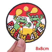 Écussons brodés personnalisés Oeteldonk Pays-Bas 2026, thermocollants pour vêtements, patchs brodés de carnaval, vente en gros