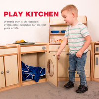 Meubles de garderie Montessori en bois, ensemble de jeu de cuisine pour enfants d'âge préscolaire, jeu de simulation de cuisine pour crèche, jeu de rôle Reggio pour maternelle