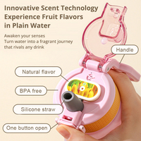 Botella de Agua Deportiva con Aroma, Sabor a Frutas, Sin Azúcar, Libre de BPA, con Anillo Aromático y Cápsula de Sabor