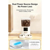 Distributeur automatique de nourriture et d'eau pour animaux de compagnie WiFi 2 en 1, 4L 3L, commande à distance par application, audio bidirectionnel, bols en acier, pour chat et chien