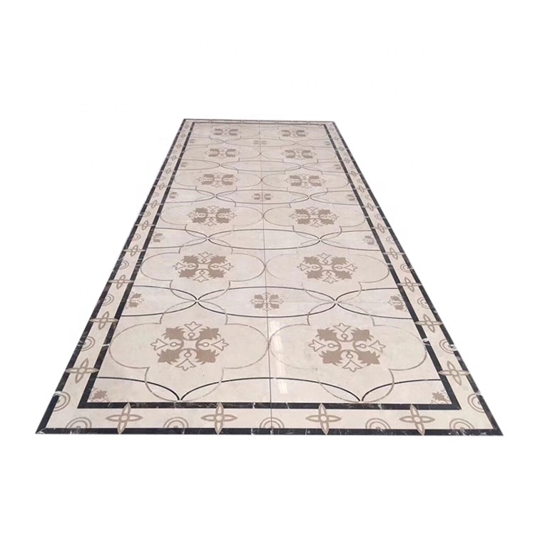 Chine jet d'eau de marbre de plancher de jet d'eau parquet sol en mosaïque de marbre de modèle de conception