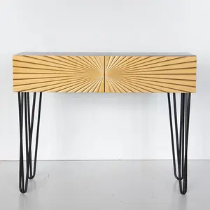 Deluxe Modern Metal Side Board Console Table With Storage For Living Room Entry Or Hotel