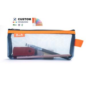Bolsa de Cosméticos de Gran Capacidad ODM OEM, Bolsa de Papelería Escolar de Malla, Estuche de Lápices Simple para Viajes, para Niñas de Secundaria - Product Image 1