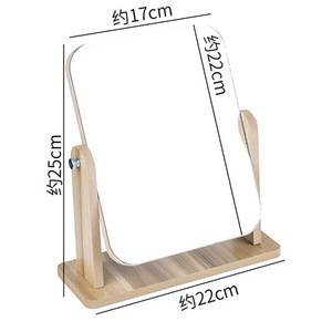 360 độ bán buôn tùy chỉnh hiện đại Tabletop vuông mỹ phẩm Vanity gương xoay bàn trang điểm đứng gương - Product Image 5