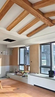Poutre décorative en PU imperméable style ferme, imitation bois, pour maison résidentielle, villa, café, bar