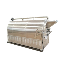 Machine à torréfier les grains de cacao, café, arachides, graines de soja, noix, en acier inoxydable, chauffage électrique ou au gaz, capacité 30-500 kg/lot