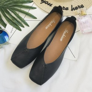 Chaussures plates en cuir PU pour femmes, à bout carré, confortables pour la marche, souples à enfiler, respirantes, style ballerines, pour l'automne, l'été et le printemps - Product Image 4