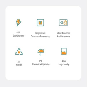 Distributeur automatique de savon intelligent sans contact de 400 ml, machine à laver les mains sans fil, portable, pour savon liquide moussant - Product Image 6