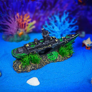 Hotverkopende simulatie oorlogsschip <span class=keywords><strong>aquarium</strong></span> visbak landschapsdecoratie schuilplaats ornamenten grensoverschrijdende hars schipwrak kleine doos - Product Image 1