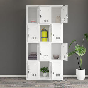 12-Door Eco-Friendly Durable Modular Modern Steel <b>Wardrobe</b> Adjustable Metal Storage <b>Locker</b> Convertible Filing Cabinets Bedroom - Product Image 3