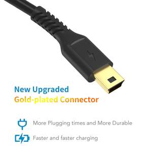 Cable Mini USB 2,0 de 3 pies Cable de cargador duradero Mini B macho Compatible para controlador PS3 REPRODUCTOR DE MP3 cámara de salpicadero Garmin GPS <span class=keywords><strong>Hero</strong></span> 3 - Product Image 5