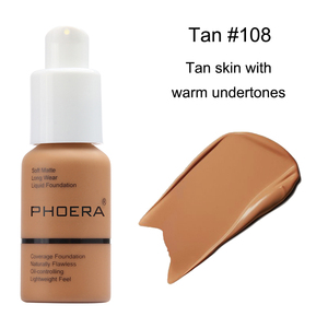 Fond de Teint Mat Waterproof Phoera Couvrance Totale pour Peaux Foncées - Product Image 4