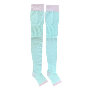 <span class=keywords><strong>Calze</strong></span> a compressione lunghe da donna personalizzate, tinta unita, antibatteriche, antiscivolo, a punta aperta, per vene varicose - Product Image 4