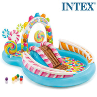 Intex 57149 Intex Candy Zone Aufblasbares Spielcenter Wasserpark Aufblasbarer Schwimmpool mit Rutschen Intex Candy Zone Spielcenter