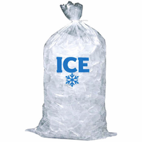 Sac à glaçons en plastique à prix d'usine, sac à glaçons transparent jetable, sacs d'emballage pour glaçons de 5 kg avec poignée