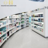 Comptoir de présentation pour pharmacie, vitrine de pharmacie personnalisée, comptoir de présentation pour pharmacie moderne