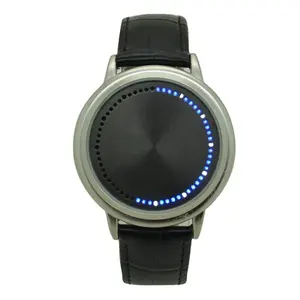 Blue light LED digit face watch with led digit watch face