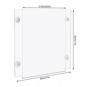 Modern 8.5 x 11 Inch Polished PMMA Acrylic Sign Holders Factory Custom PS <b>Display</b> <b>Case</b> Wall Mounted Organize Shelf <b>Display</b> Stand - Product Image 2