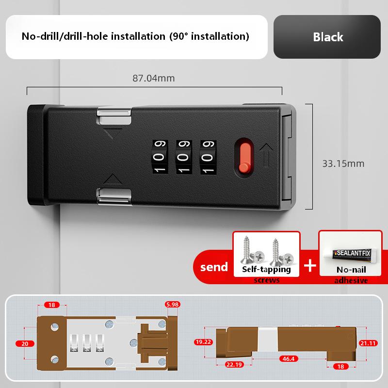Negro mate [90° Candado de combinación