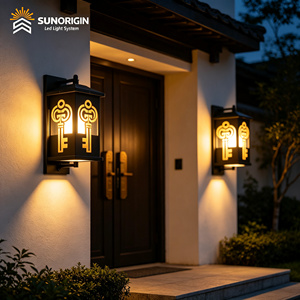 Lámpara de Pared LED Negra y Dorada de Estilo Europeo Minimalista, Iluminación Moderna para el Hogar, para Uso en Interiores, para Jardín Exterior, Alimentación por Corriente Alterna - Product Image 6
