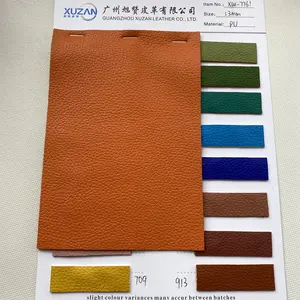 litchi popular design high quality so soft hand feeling pu leather per meter pu leather pvc synthetic leather for handbag