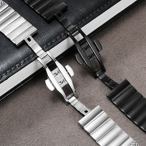 <span class=keywords><strong>Bracelet</strong></span> de montre en maille milanaise en acier inoxydable haut de gamme 18 20 22 24 mm avec fermoir papillon pour <span class=keywords><strong>bracelet</strong></span> de montre universel - Product Image 4