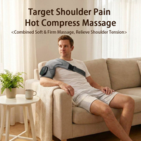 Ceinture de massage vibrante électrique portable avec module de chauffage auxiliaire, coussin de massage réglable pour les épaules