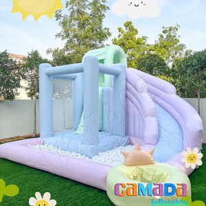 Nouveau design de videur gonflable blanc Offre Spéciale maison de rebond équipement de location de fête toboggan humide/sec et piscine à balles pour la fête de mariage - Product Image 2
