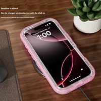Coque de téléphone transparente antichoc 3-en-1 durable et anti-adhésive pour iPhone 17, 16, 15 et iPhone 17 Pro Max – Étui transparent robuste