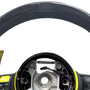 Volante Personalizzato in Pelle Scamosciata Gialla con LED per <span class=keywords><strong>BMW</strong></span> M3 M4 M5 M6 F06 F10 F15 F16 F20 F30 F31 F32 F33 F34 F36 M Sports - Product Image 5