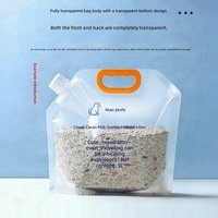 Sachet Doypack personnalisé pour litière pour chat, emballage pour animaux de compagnie avec poignée, sac composite imprimé du logo pour litière pour chat, nourriture sèche, etc.