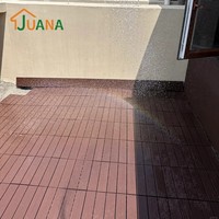Revêtement de terrasse composite DIY en WPC co-extrudé, recyclable, pour hôtel, cour, extérieur