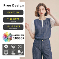 Kaos bergaya Prancis dengan manset tali serut yang longgar dan serbaguna, atasan setengah kancing terbuka dengan leher bulat dan warna-warna blok, lengan pendek.