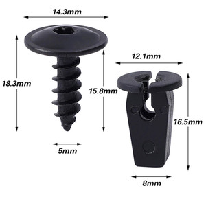 Vis de fixation pour pare-chocs avant Volkswagen Audi Passat 0541 Plastique Métal Lot de 20 pièces - Product Image 2